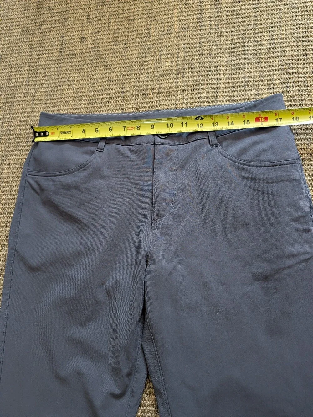Vuori Meta Pant V430 Pants Mens 34 Blue 5 Pocket Performance Stretch Pre Owned
